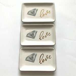 NWT! Lot of 3 Design Guild Love Rec Trinket Tray